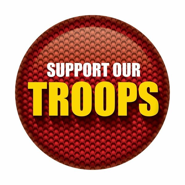 Goldengifts 2 in. Support Our Troops Button GO3342345